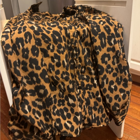 Button up animal print blouse long sleeve - Picture 9 of 10